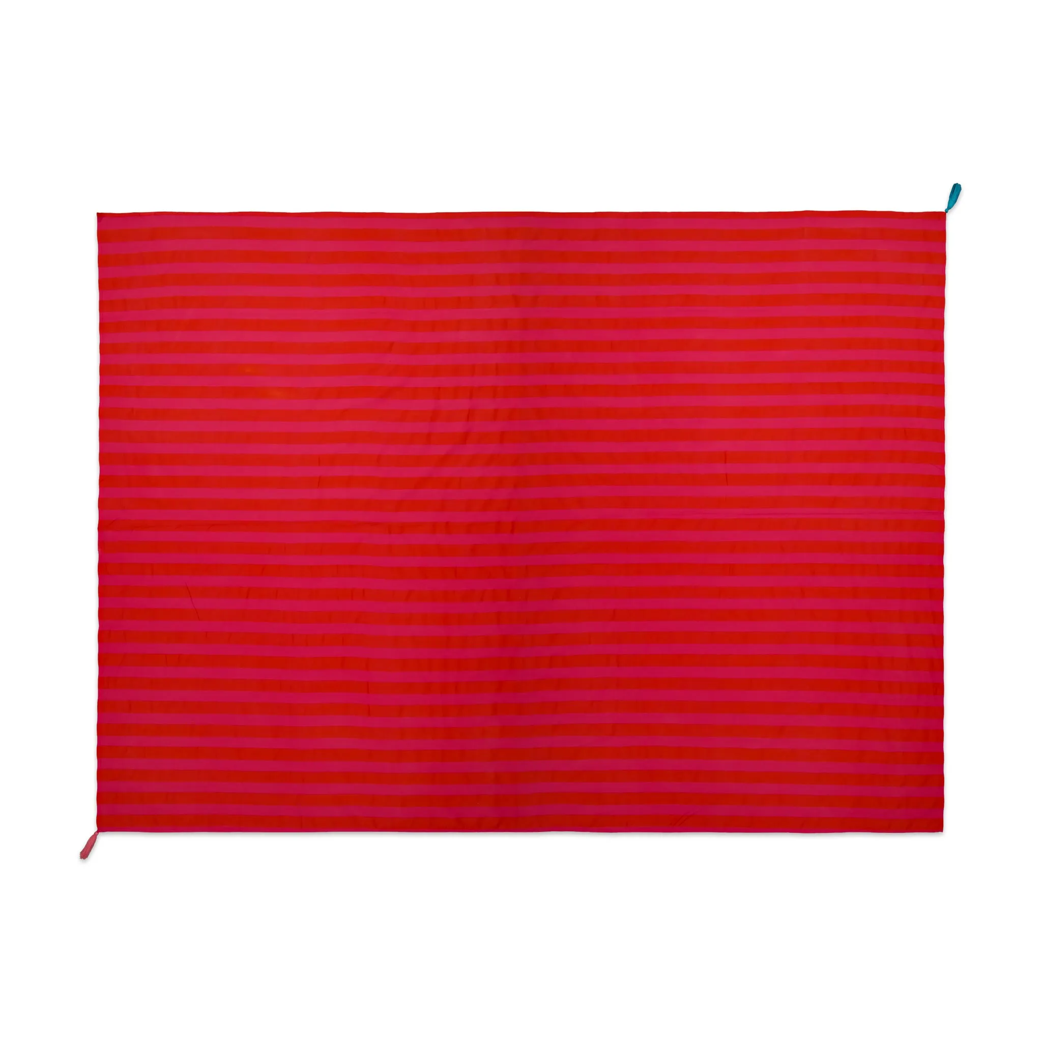 Anni Sarong with Tassels in Red and Magenta Cabana Stripe