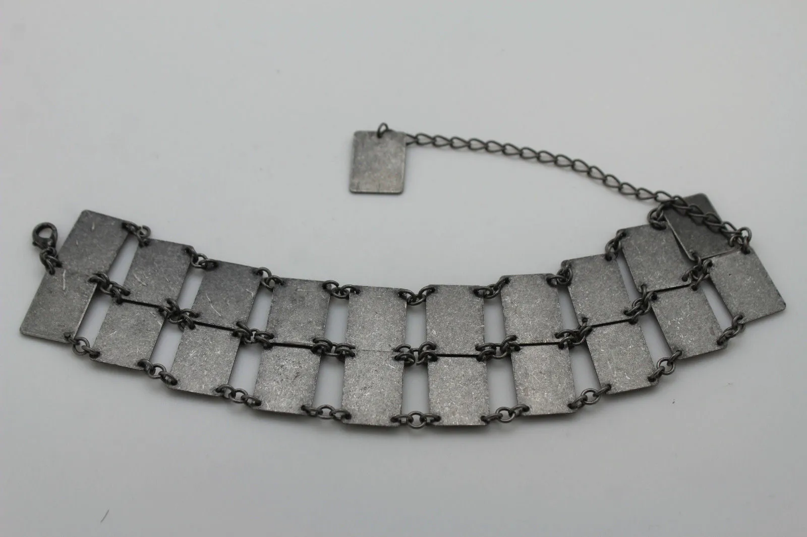 Antique Gold Silver Chains Boot Bracelet Square Anklet Shoe Charm