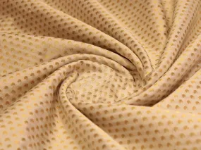 Banarasi Brocade Fabric - Off White Dyeable