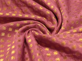 Banarasi Brocade Fabric - Onion