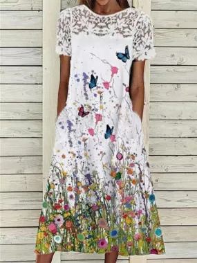 BerryBetty - Blossoming Adventures Floral Print Scoop Maxi Dress
