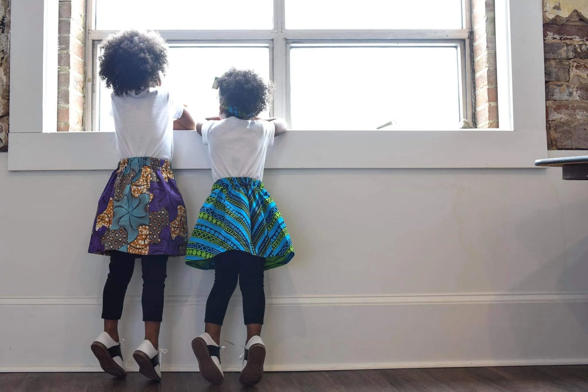 Blue with Green African Skirt Set