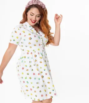 Cakeworthy Plus Size Alien Remix Print Fit & Flare Dress