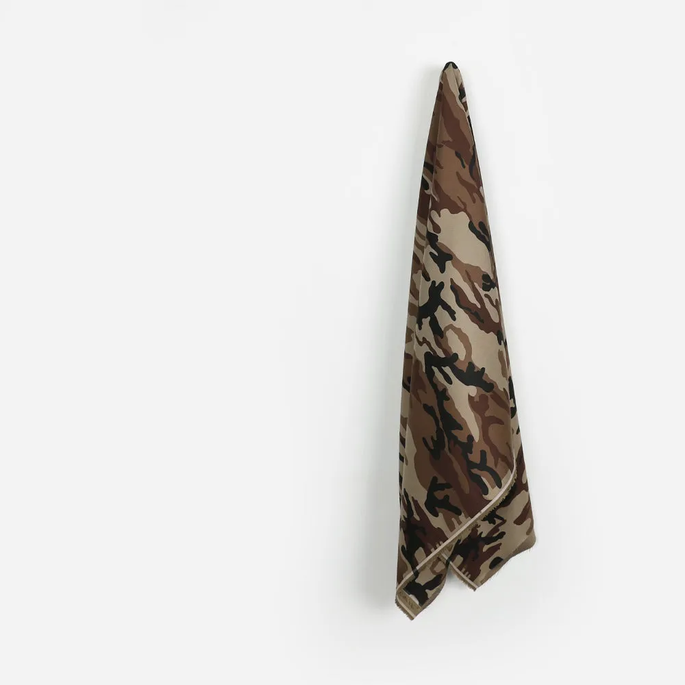 Camo Soft Silk Twill - Brown