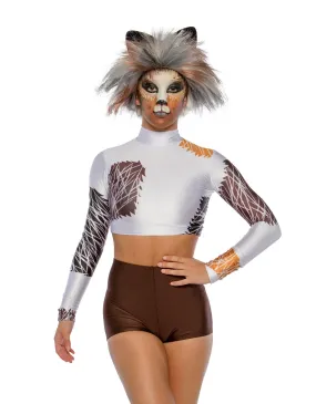 Cats Spots LS Crop Top