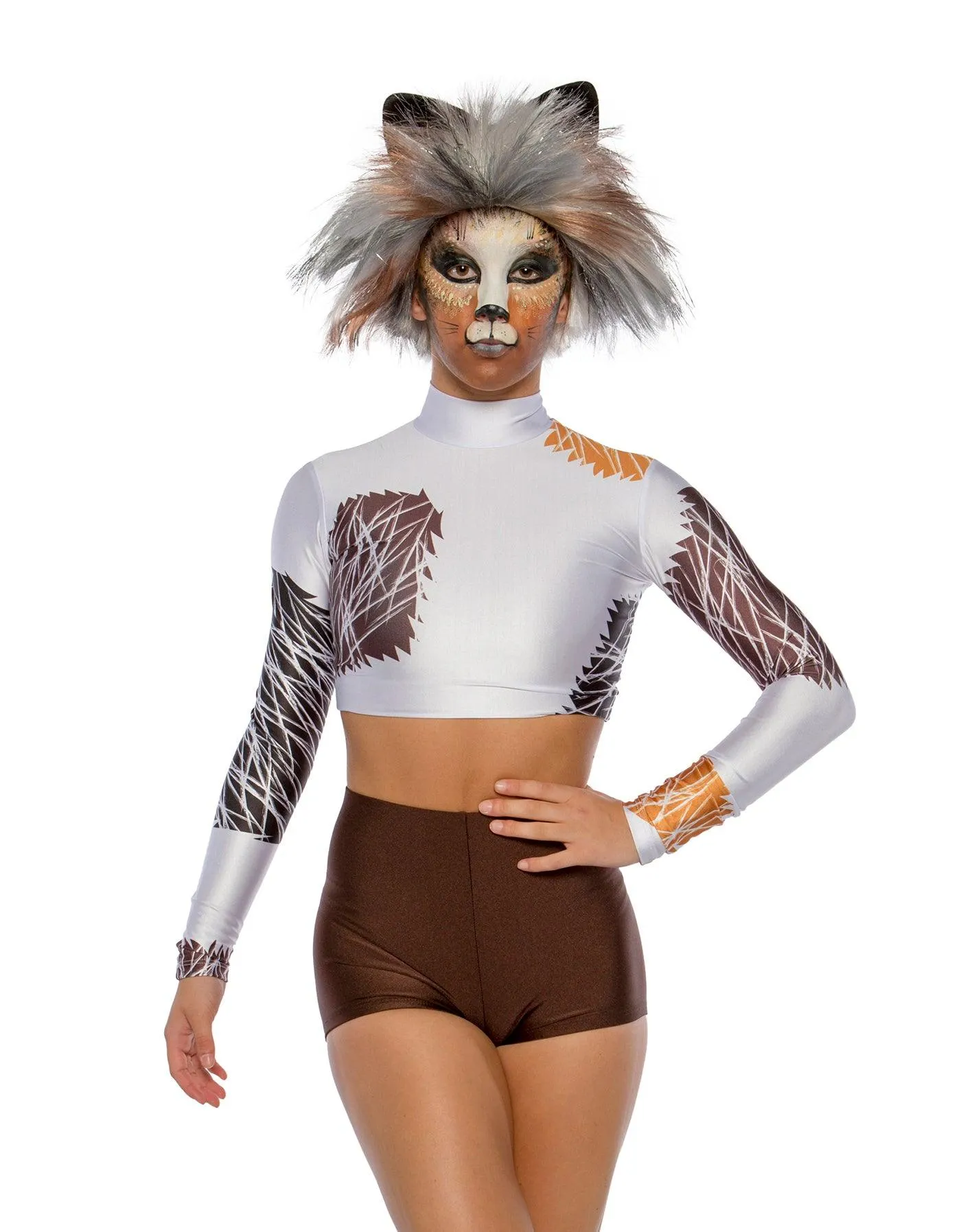 Cats Spots LS Crop Top