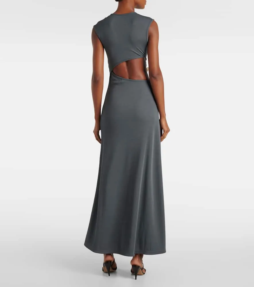 Christopher Esber Concave Stone cut-out maxi dress