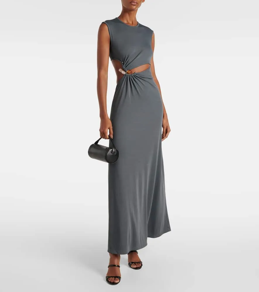 Christopher Esber Concave Stone cut-out maxi dress