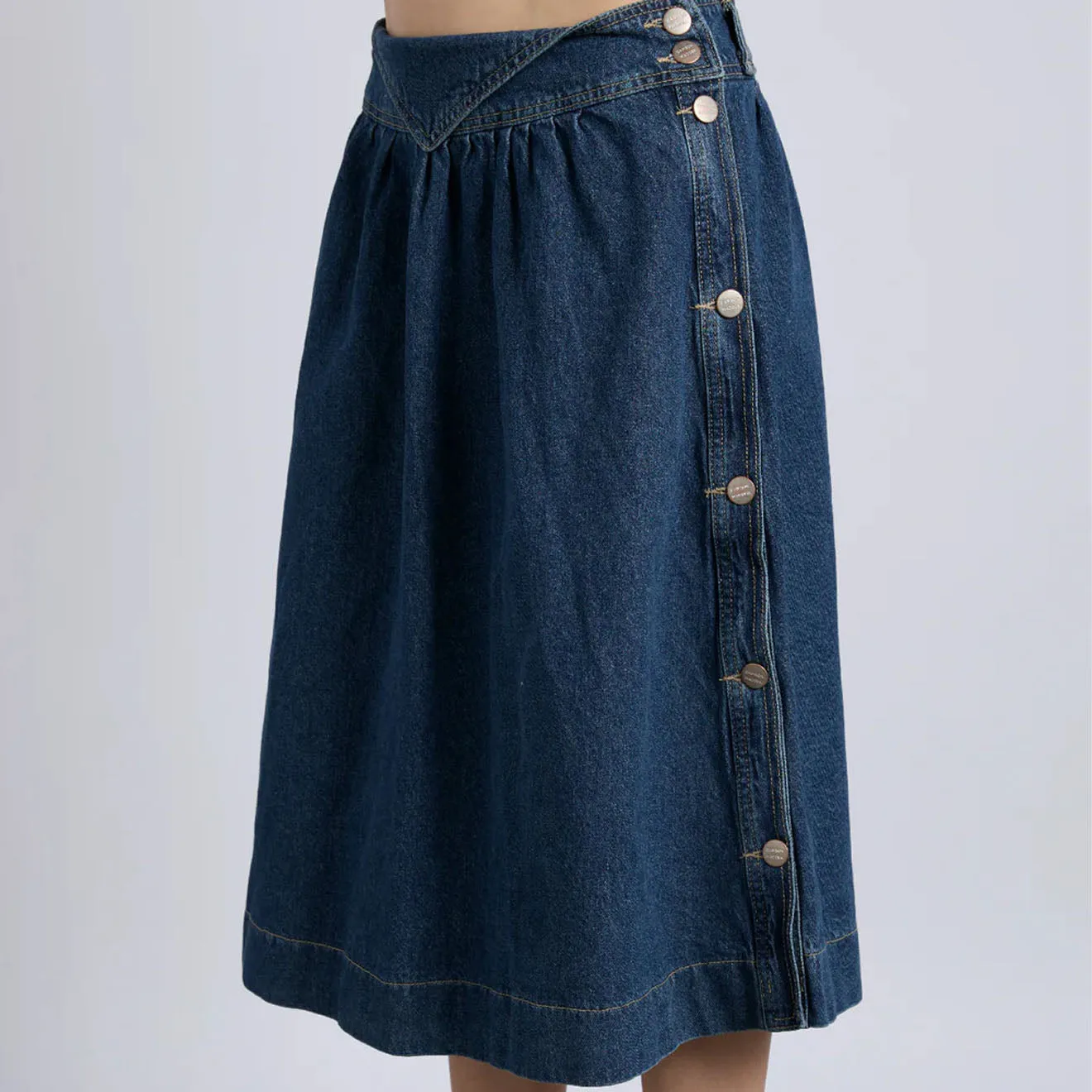 Damson Madder Hollis Midi Skirt Dallas Wash