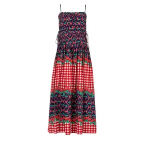Damson Madder Kelia Midi Dress Cherry Pie