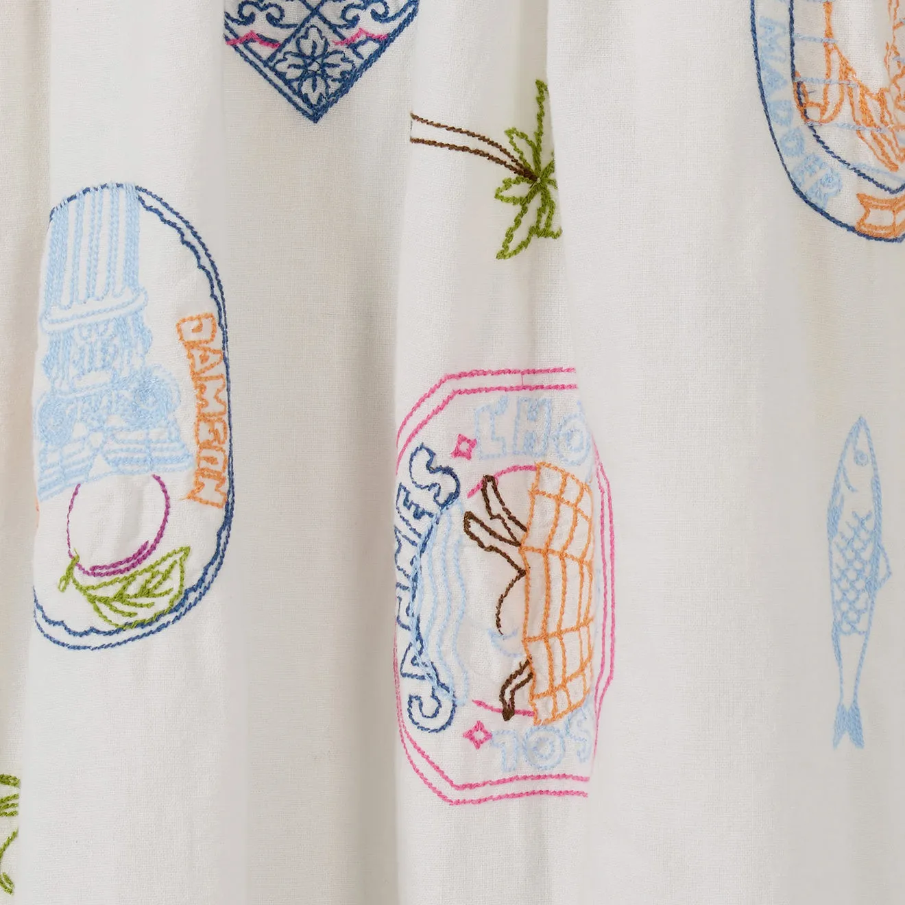 Damson Madder Peaches Midi Apron Dress Holiday Embroidery