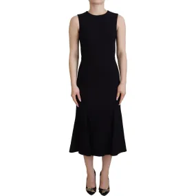 Dolce & Gabbana Elegant Fit and Flare Black Sheath Dress