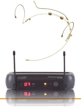 WM-1UHF-HS UHF High-Quality, Wireless Headset Microphone System by FACTOR