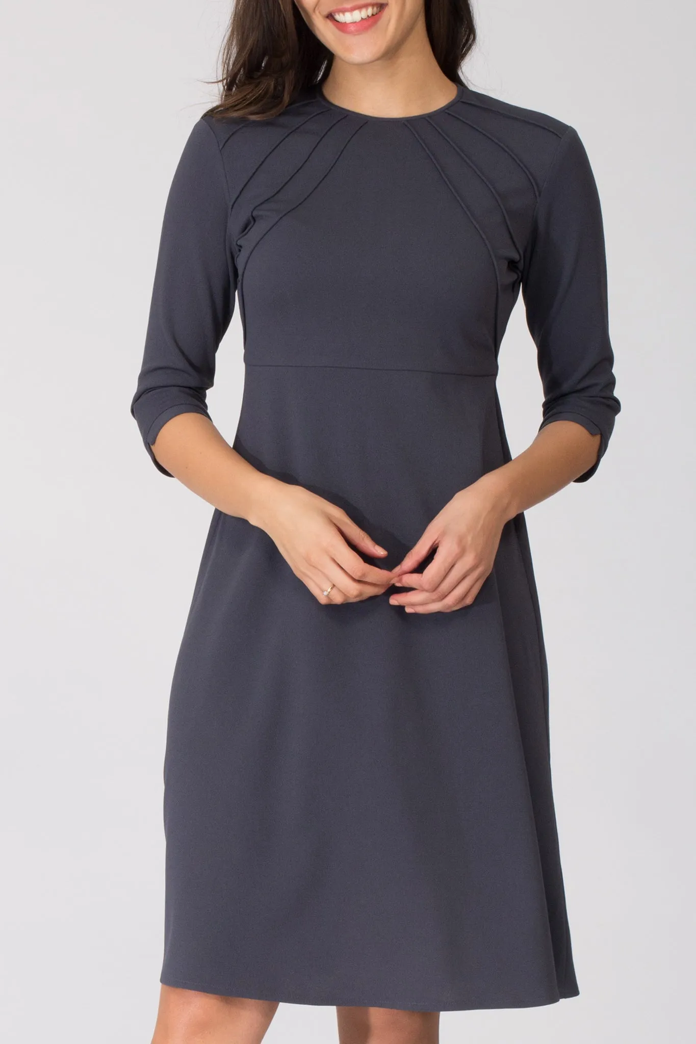 Grey Sun Fit and Flare Dress
