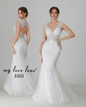 Hannahs- Illusion Corset Fit and Flare 3305