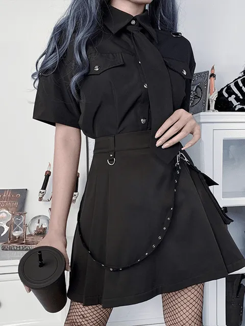 Harajuku Goth High Waist Mini Skirt