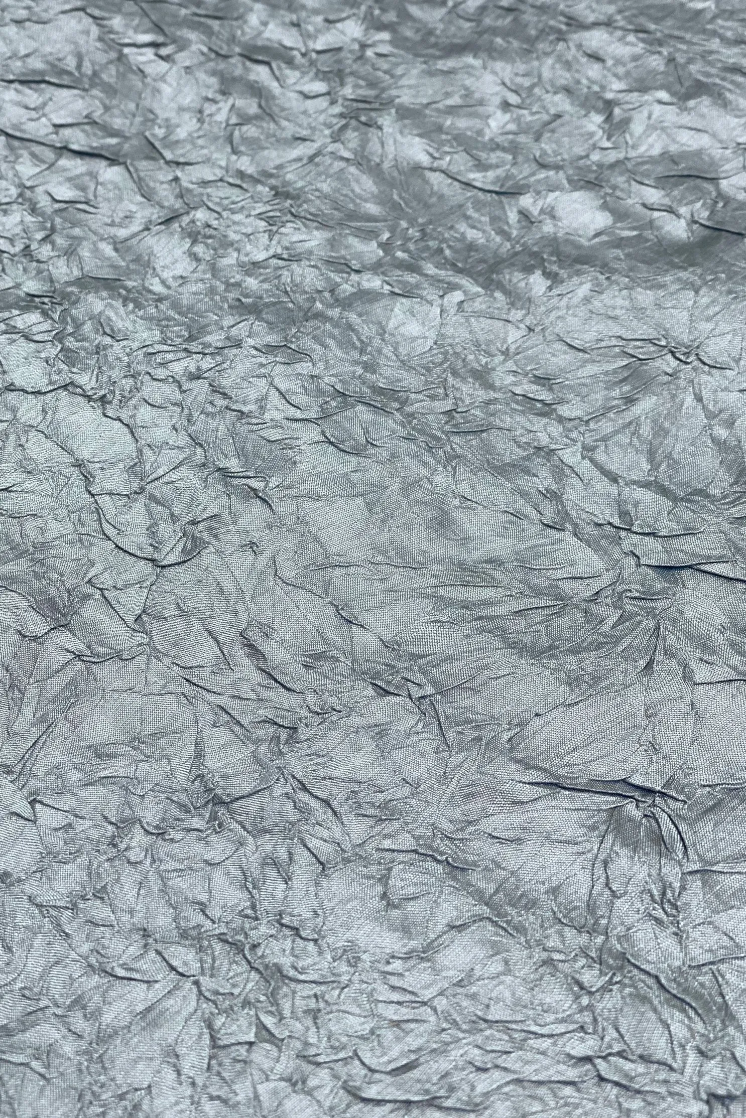 Ice Blue Marble Crushed Silk Dupion Fabric