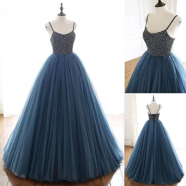 kamahe Beading Ball Gown Long Prom Dress,Popular Evening Dress,Fashion Winter Formal Dress