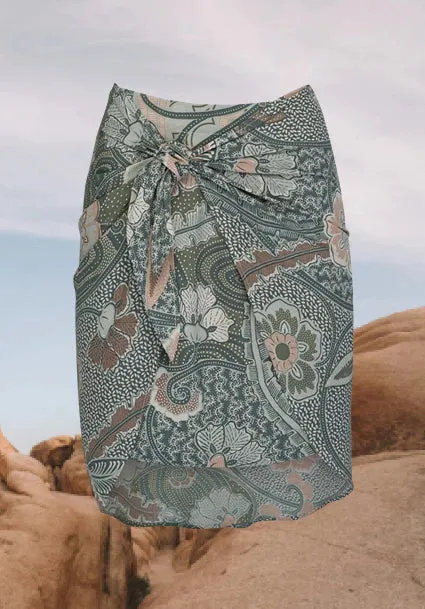 MARTINI WRAP SKIRT | Batik Sage