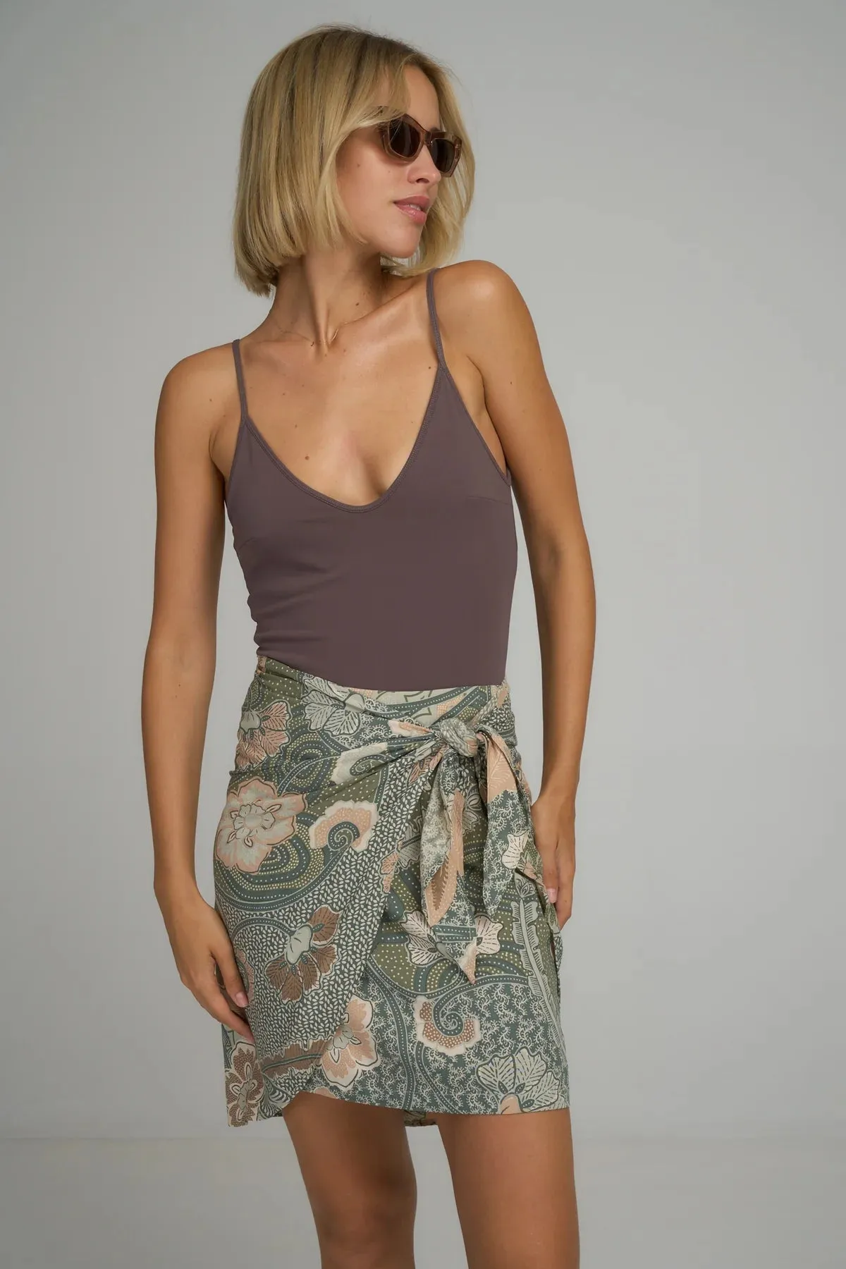 MARTINI WRAP SKIRT | Batik Sage