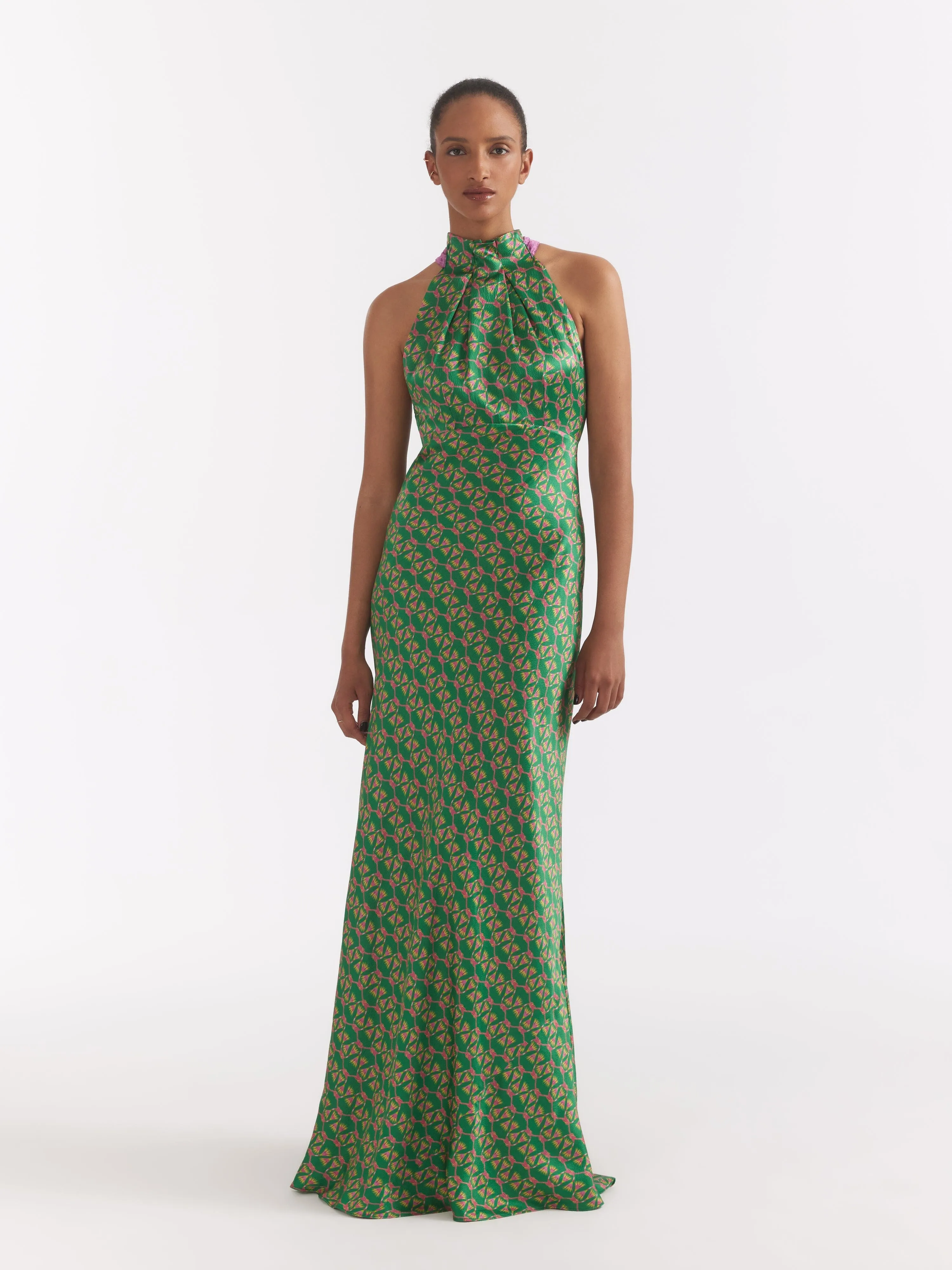 Michelle Dress in Emerald Reed