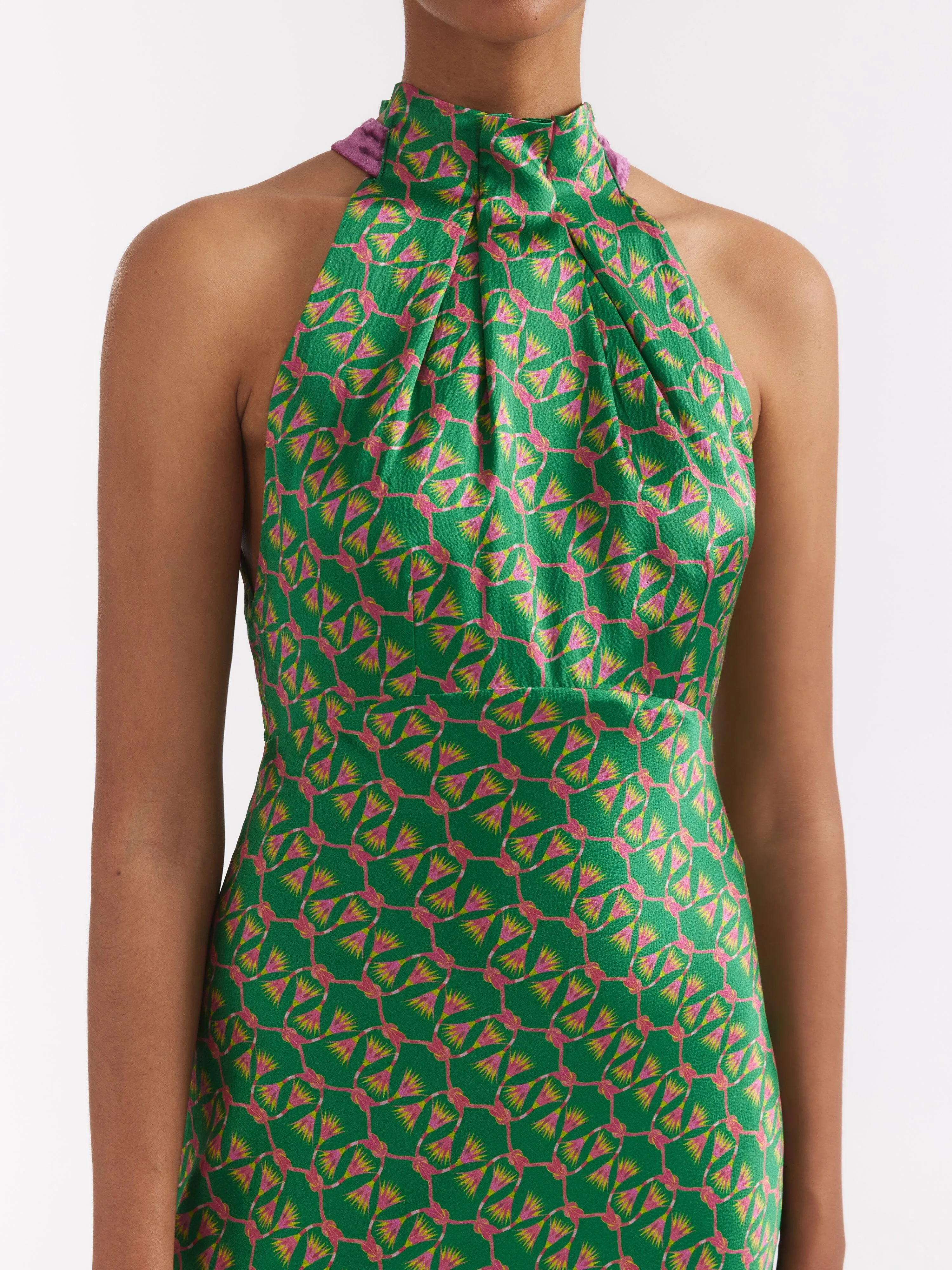 Michelle Dress in Emerald Reed