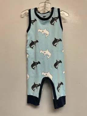 monica   andy Size 3M Blue Sharks Cotton Infant Boys Jumpsuits & Coveralls