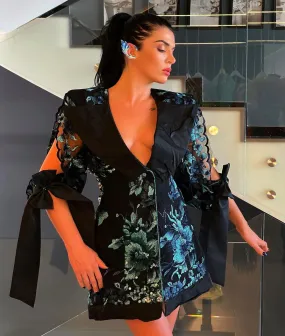 Mya Elegant Black Evening Dress