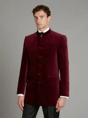 Ormonde Smoking Jacket - Burgundy Velvet