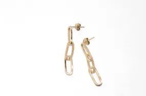Plain Jane Dangles | Handmade 10k Yellow Gold Plain Jane Paperclip Chain Dangle Earrings