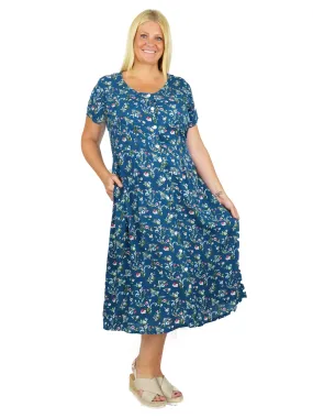 Plus Size La Cera Button Front Short Sleeve Dress