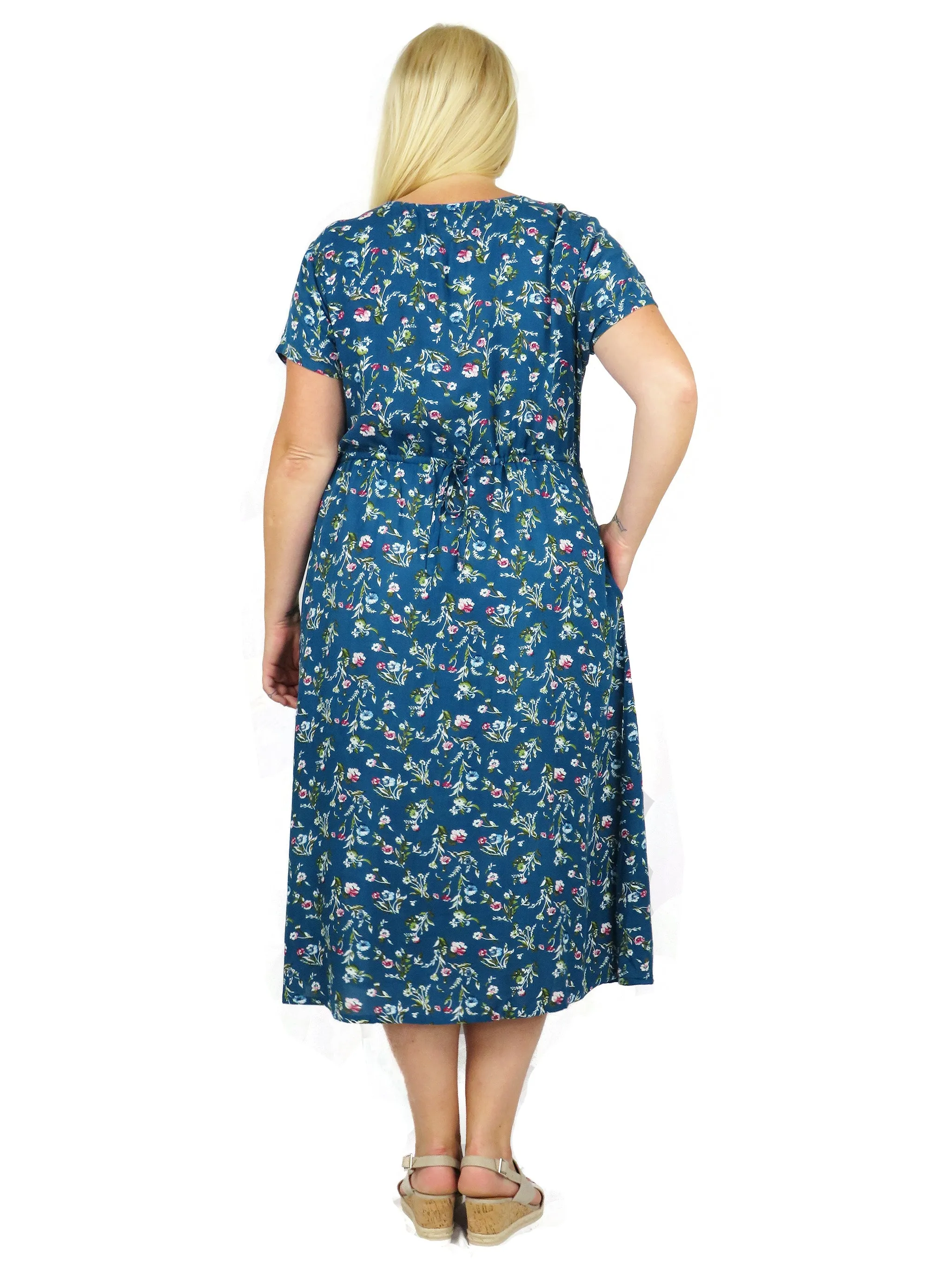 Plus Size La Cera Button Front Short Sleeve Dress