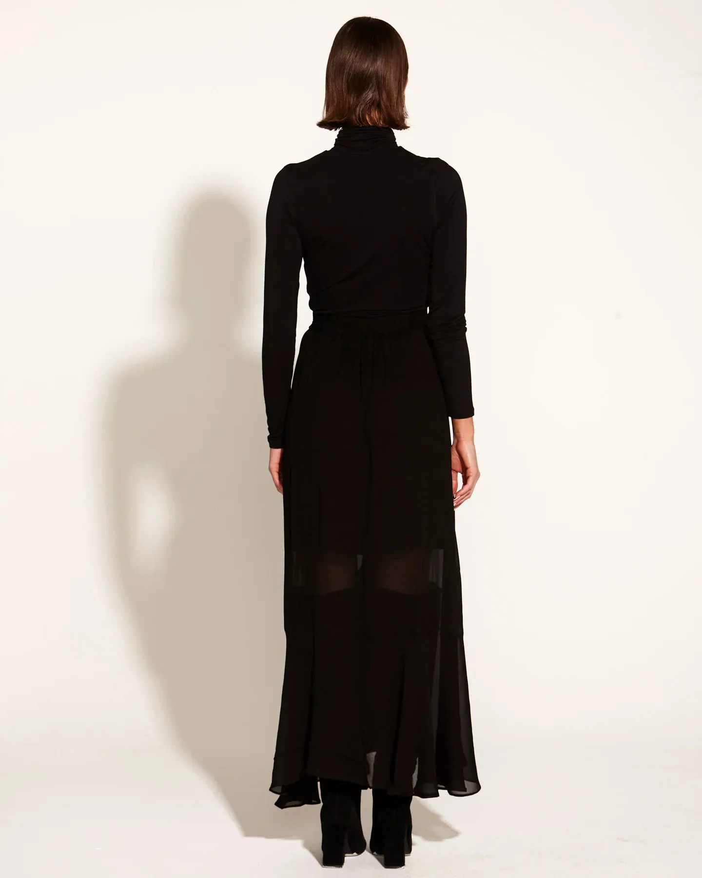 Something Beautiful Midi Skirt Black