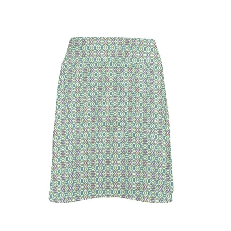 Swing Into Style with Our Geometric Floral Golf Skirt for Ladies
