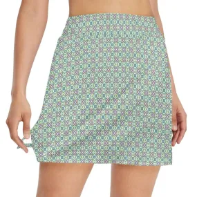 Swing Into Style with Our Geometric Floral Golf Skirt for Ladies
