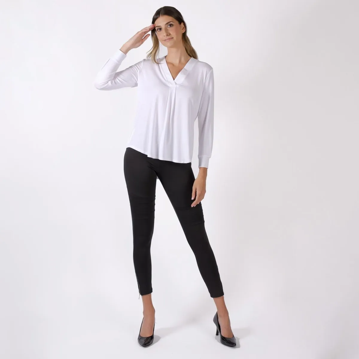 The Dressy Moto Legging in Black