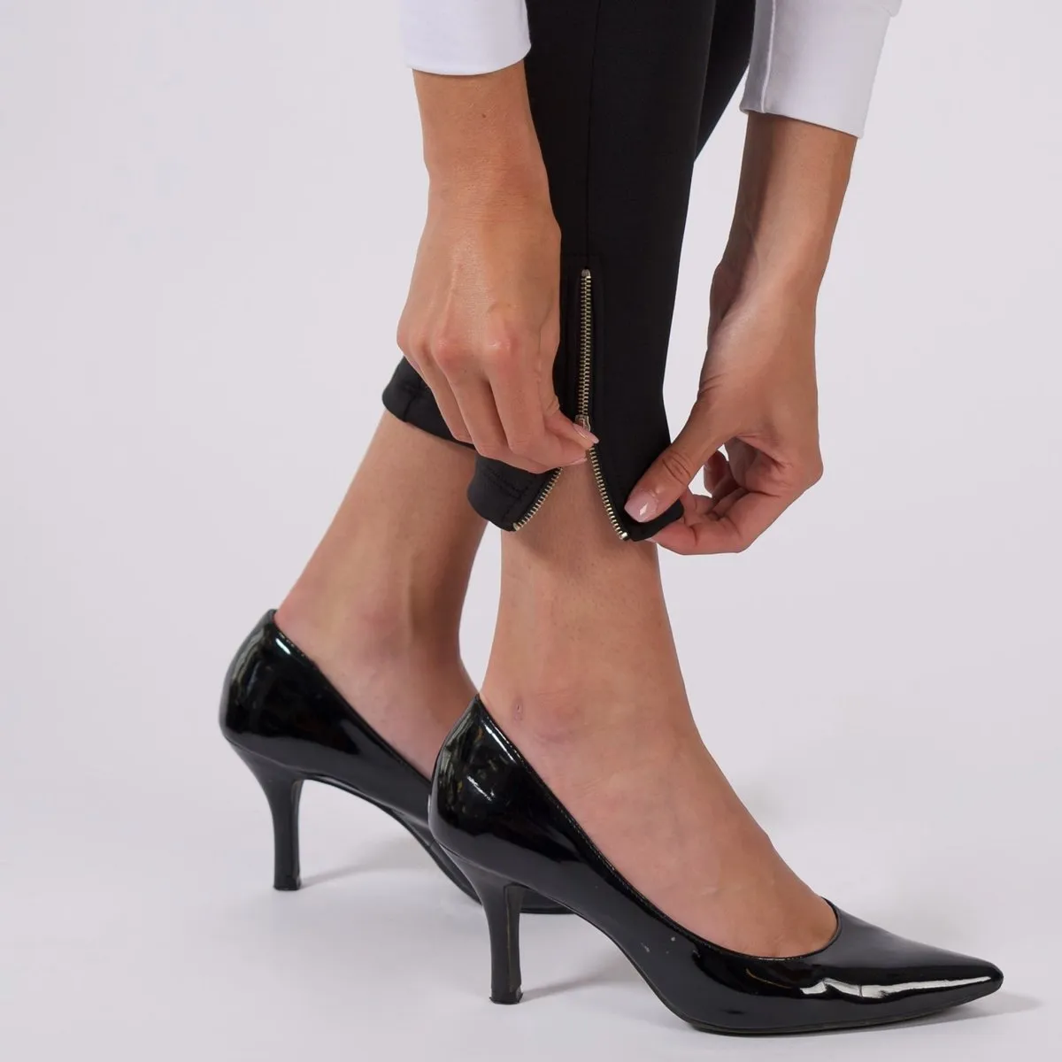 The Dressy Moto Legging in Black