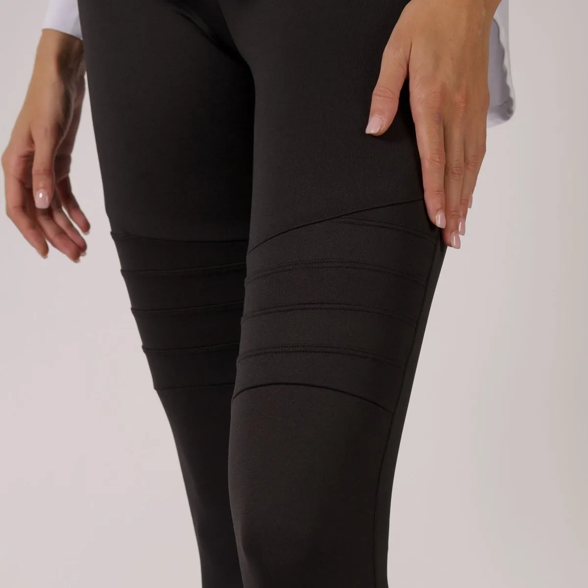 The Dressy Moto Legging in Black