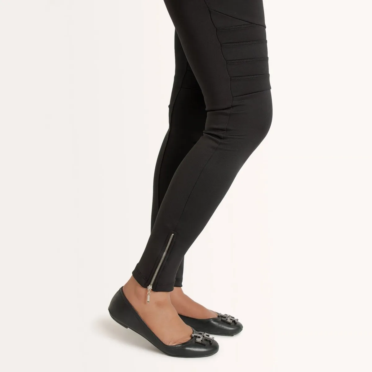 The Dressy Moto Legging in Black