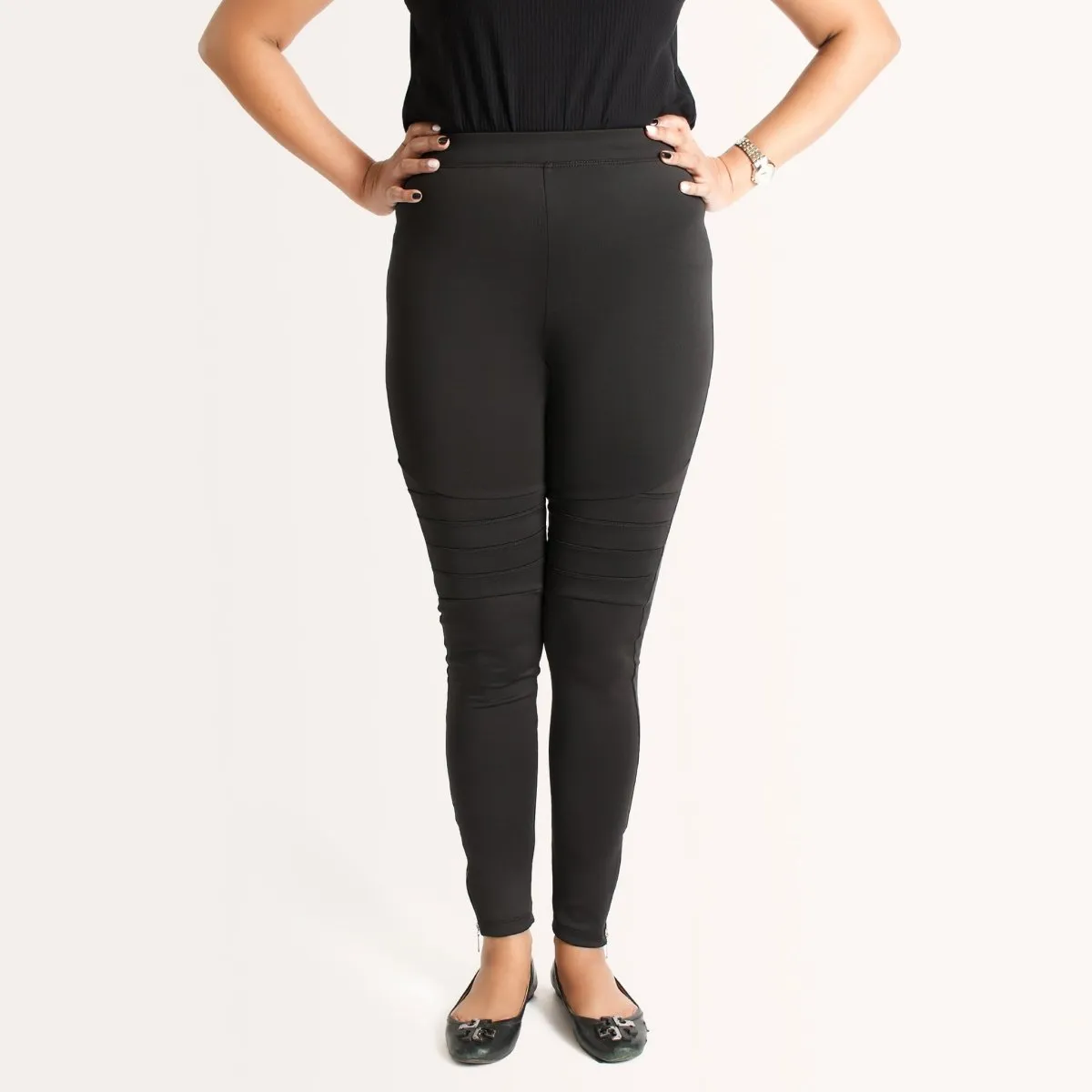 The Dressy Moto Legging in Black