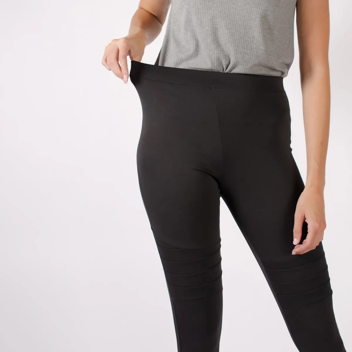 The Dressy Moto Legging in Black