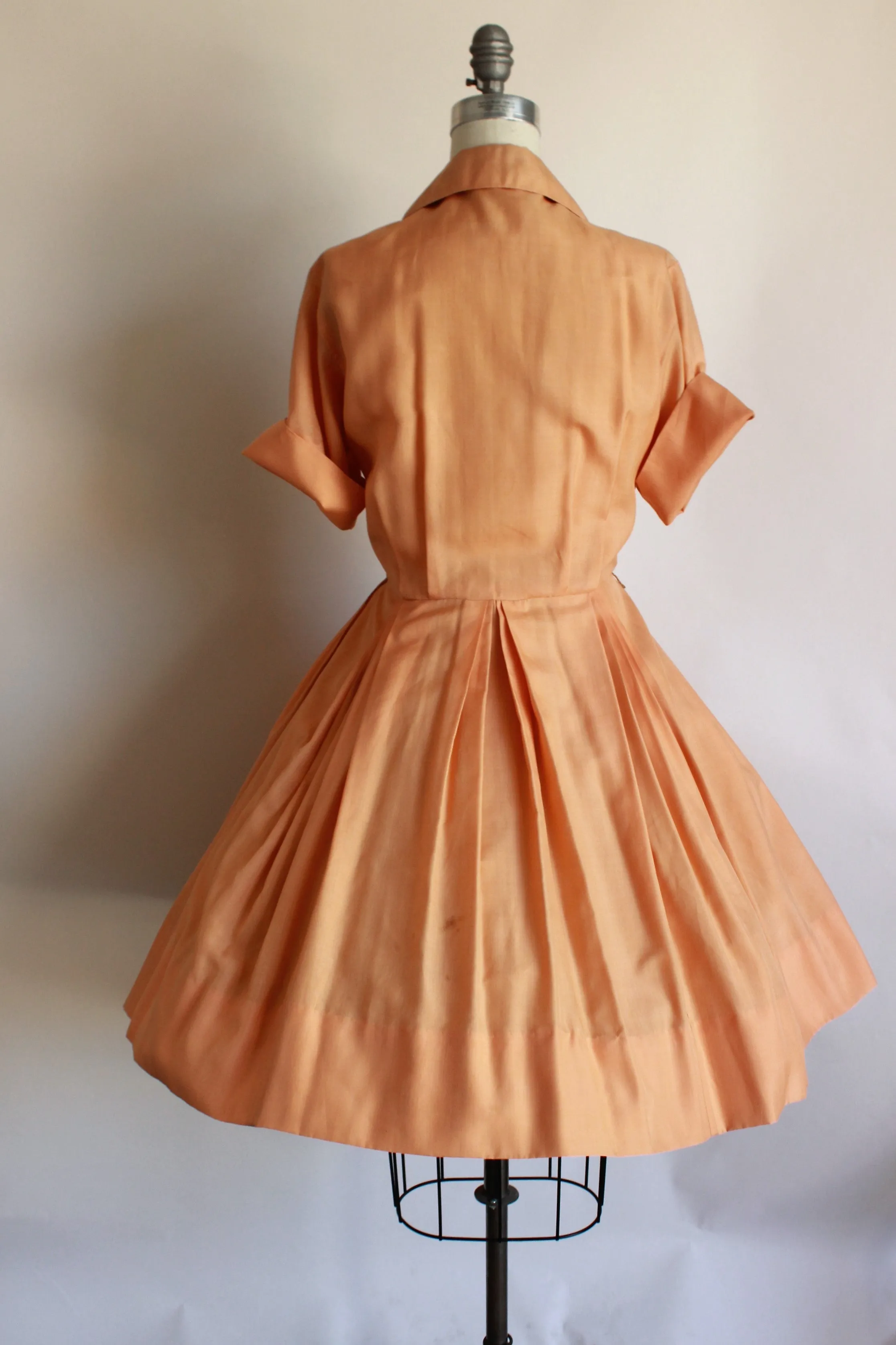 Vintage 1960s Orange Shirtwaist Dress by I Magnin