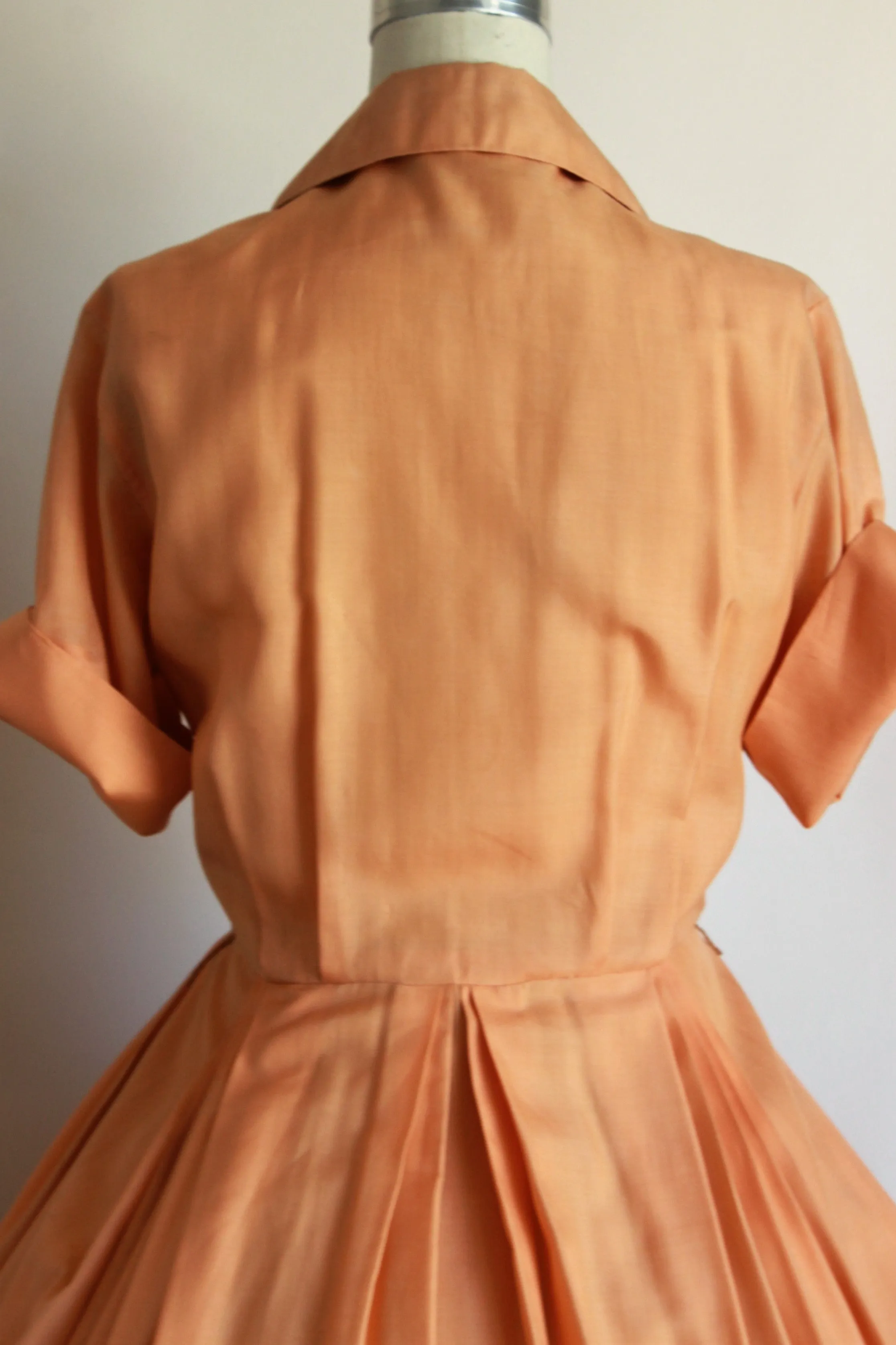 Vintage 1960s Orange Shirtwaist Dress by I Magnin