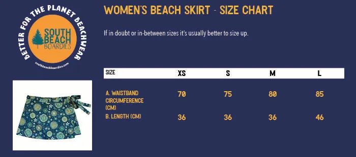 Women's Vintage Beach Skirt: In Bloom