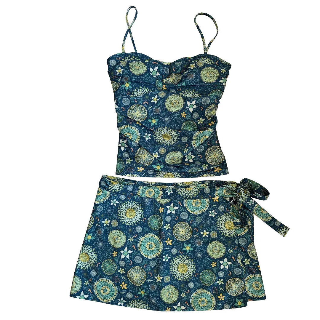 Women's Vintage Beach Skirt: In Bloom