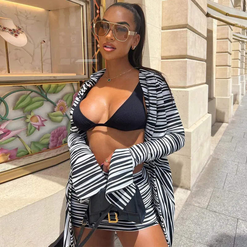 Zebra Mini Skirt Set