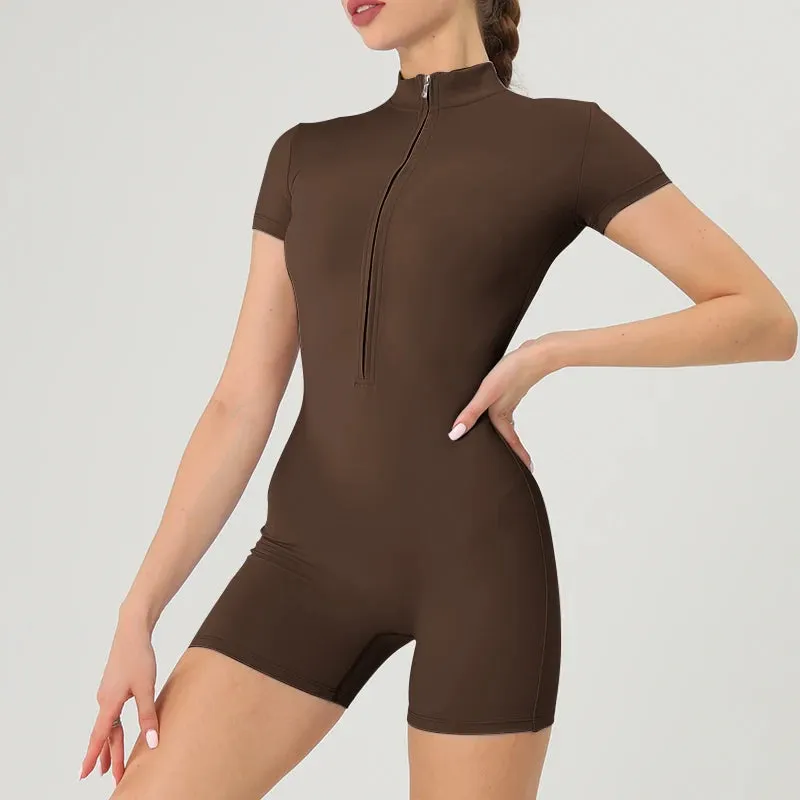 Zipper Sports Jumpsuits